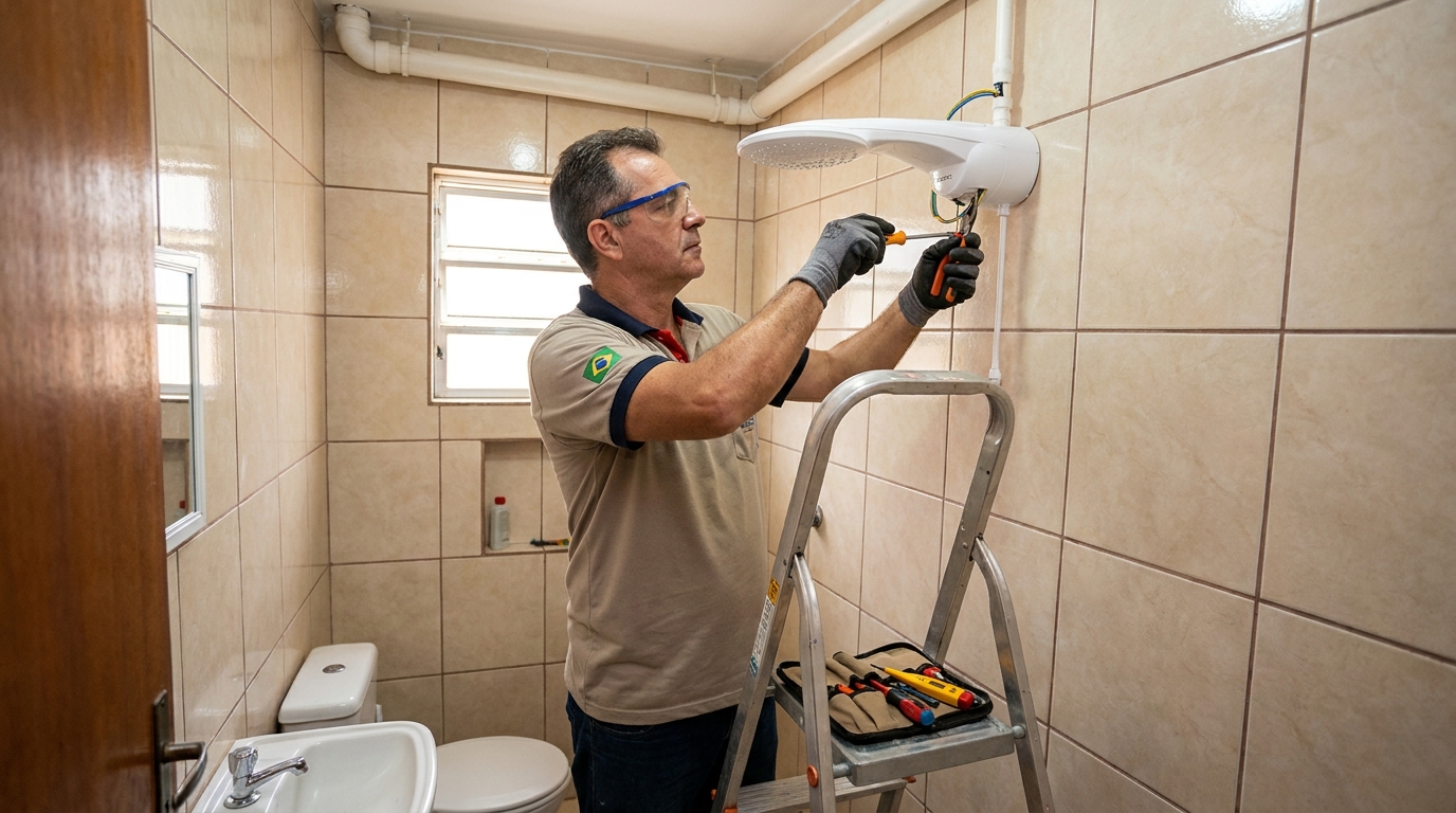 Instalação com pressurizador em Campinas-SP